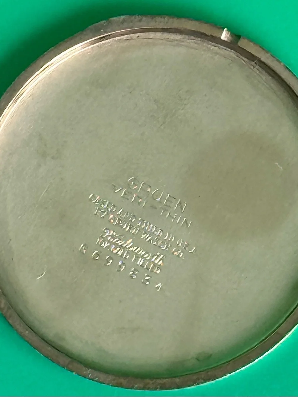Vintage Gruen Veri-Thin Precision 17 Jewel Pocket Watch 10K GF Runs Original Box